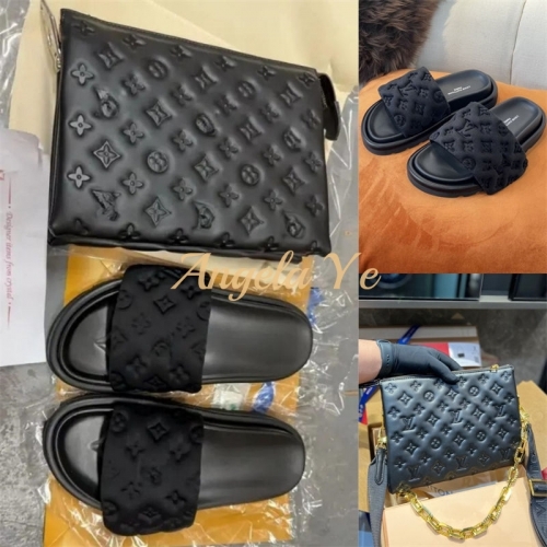 1 set fashion slipper & shoulder bag free shipping LOV #23372