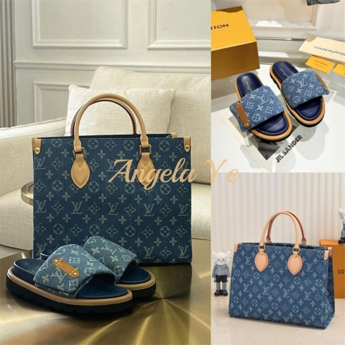1 set fashion slipper & Tote bag free shipping LOV #23441
