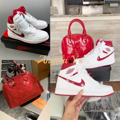 1 set fashion sport shoes & handle bag free shipping LOV #23487