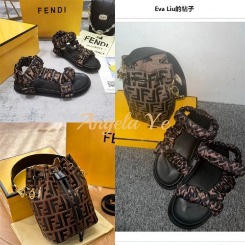 1 set fashion sandals & bucket bag free shipping FEI #23606