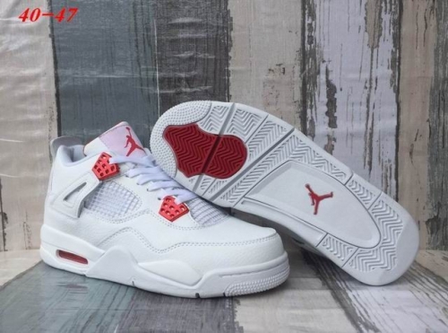 Air Jordan 4-129 White with Red