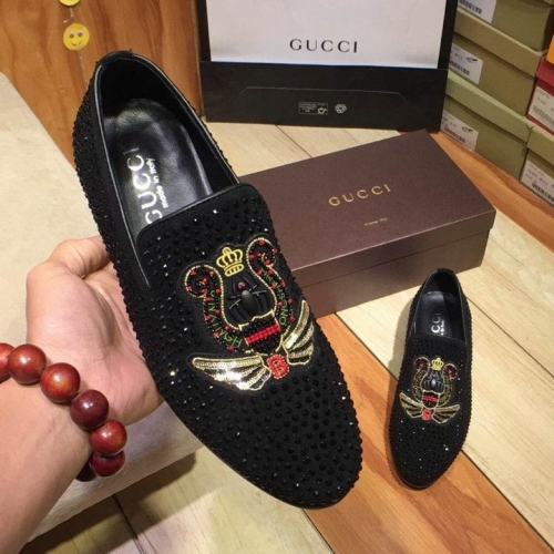 GUCCI Leather Shoes Men 161