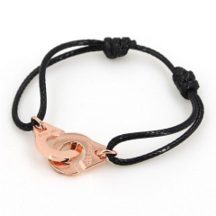 D.i.n.h. V.a.n. Bracelet Black-Rose gold Titanium steel 066