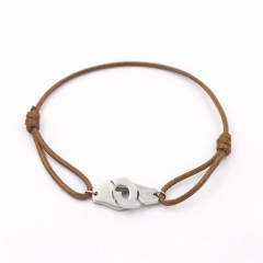 D.i.n.h. V.a.n. Bracelet Brown-Silver Titanium steel 064