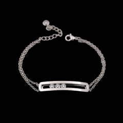 M.e.s.s.i.k.a. Bracelet Silver Titanium steel 098