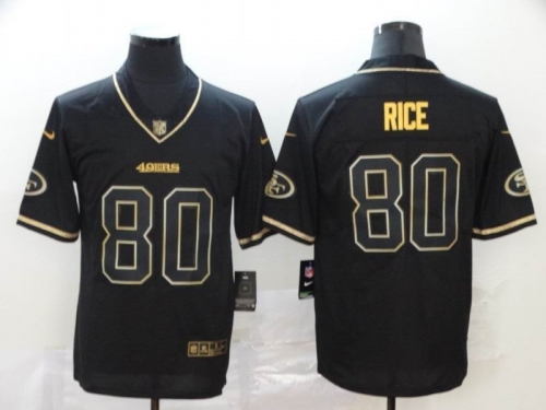 Black Retro gold letters Jersey 004 Men