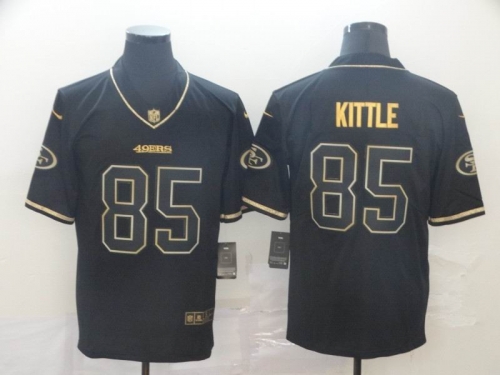 Black Retro gold letters Jersey 002 Men