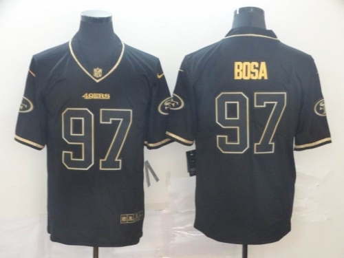 Black Retro gold letters Jersey 005 Men