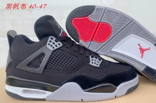 Air Jordan 4 Black Canvas 238 Men