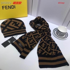 F.E.N.D.I. Hat Scarf Set 1004