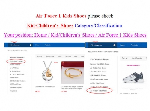 Air Force 1 Kids Shoes please go to  Kid/Children's Shoes Category