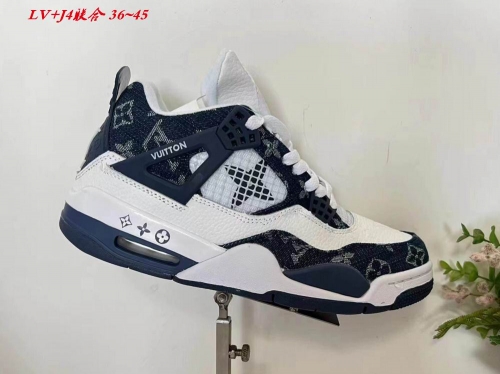 L...V… x Air Jordan 4 Sneaker Shoes 208 Men/Women