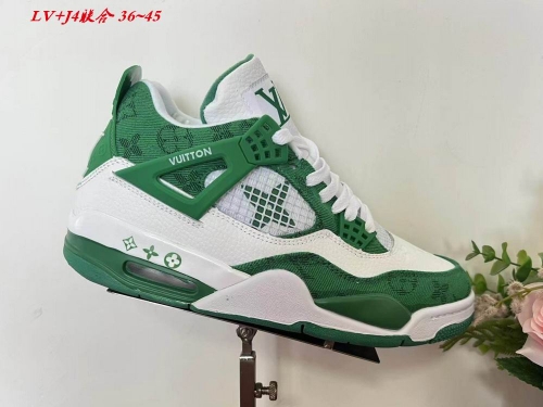 L...V… x Air Jordan 4 Sneaker Shoes 213 Men/Women