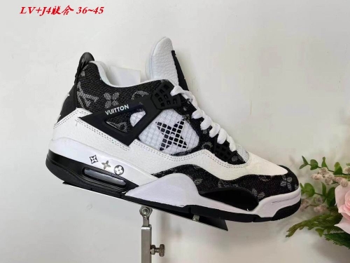 L...V… x Air Jordan 4 Sneaker Shoes 209 Men/Women