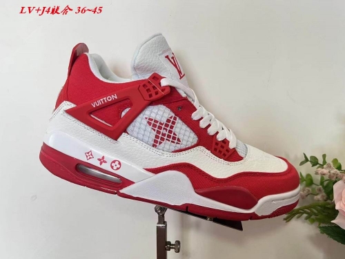L...V… x Air Jordan 4 Sneaker Shoes 212 Men/Women
