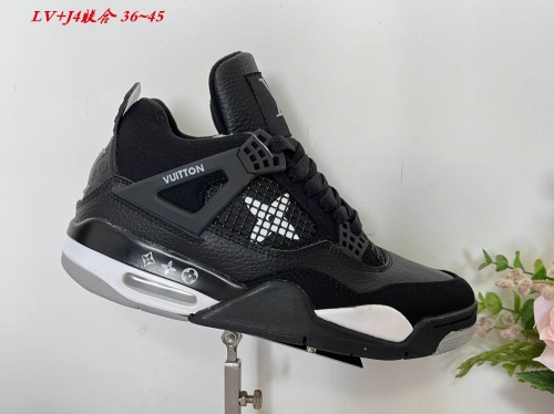 L...V… x Air Jordan 4 Sneaker Shoes 207 Men/Women