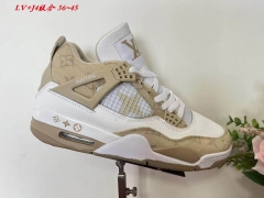 L...V… x Air Jordan 4 Sneaker Shoes 211 Men/Women