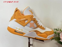 L...V… x Air Jordan 4 Sneaker Shoes 210 Men/Women