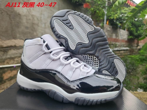 Air Jordan 11 Shoes 124 Men Grey/Black