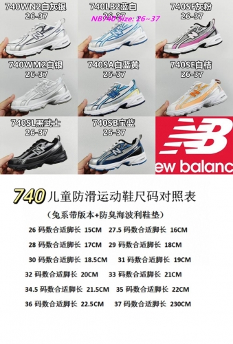 New Balance 740 Kids Shoes 1010 Child