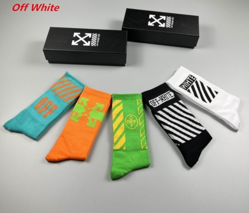 O.f.f.-W.h.i.t.e. Socks 1093 Men/Women