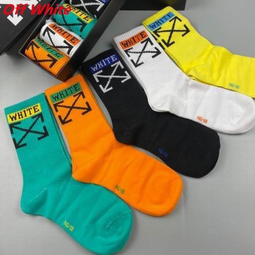 O.f.f.-W.h.i.t.e. Socks 1095 Men/Women