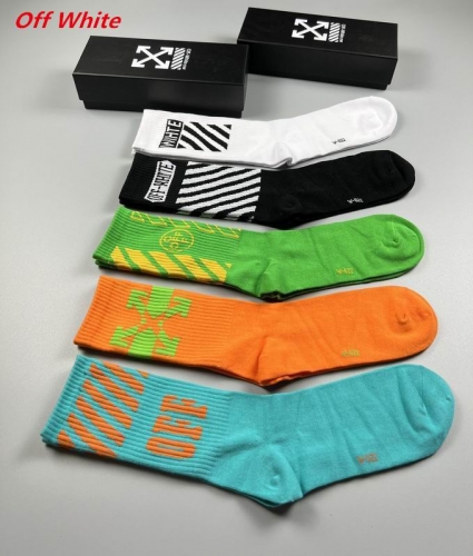 O.f.f.-W.h.i.t.e. Socks 1089 Men/Women