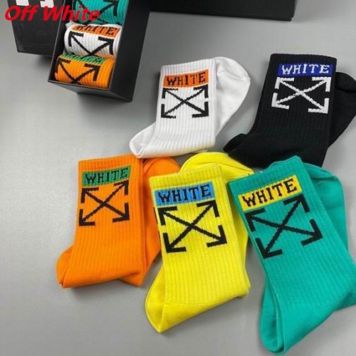 O.f.f.-W.h.i.t.e. Socks 1097 Men/Women