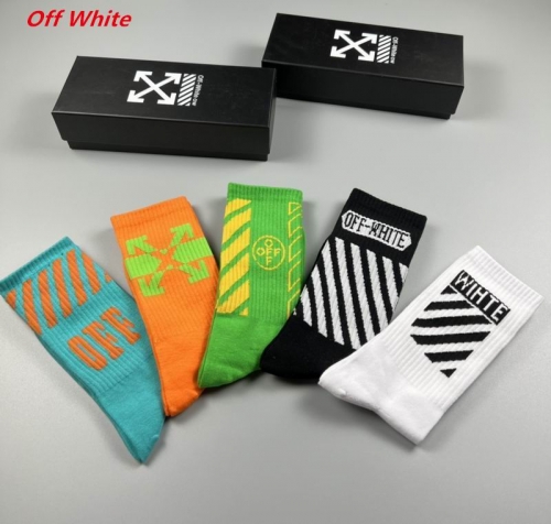O.f.f.-W.h.i.t.e. Socks 1086 Men/Women