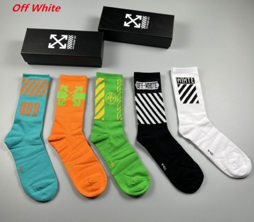 O.f.f.-W.h.i.t.e. Socks 1087 Men/Women