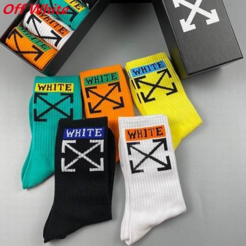 O.f.f.-W.h.i.t.e. Socks 1099 Men/Women
