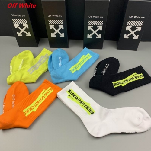 O.f.f.-W.h.i.t.e. Socks 1055 Men/Women