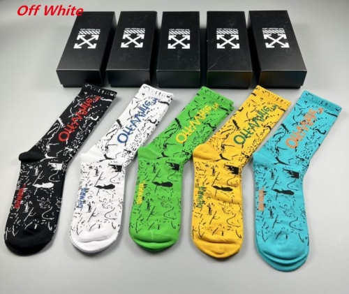 O.f.f.-W.h.i.t.e. Socks 1077 Men/Women
