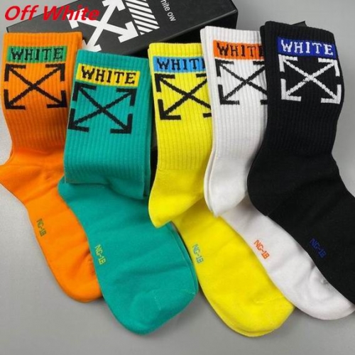 O.f.f.-W.h.i.t.e. Socks 1096 Men/Women