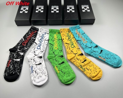 O.f.f.-W.h.i.t.e. Socks 1085 Men/Women