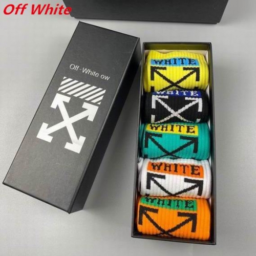 O.f.f.-W.h.i.t.e. Socks 1098 Men/Women