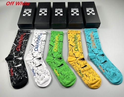 O.f.f.-W.h.i.t.e. Socks 1081 Men/Women