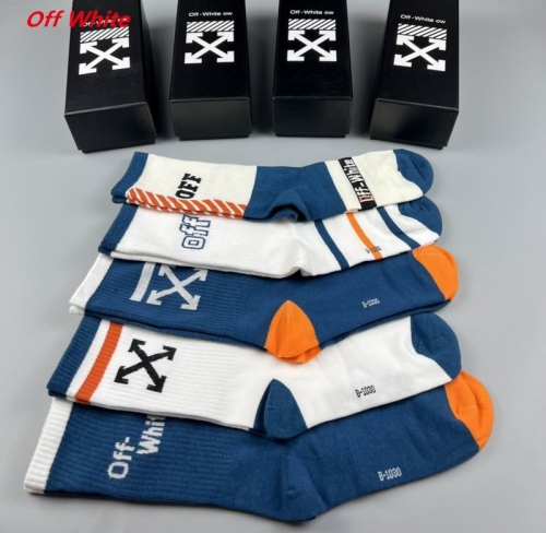 O.f.f.-W.h.i.t.e. Socks 1068 Men/Women