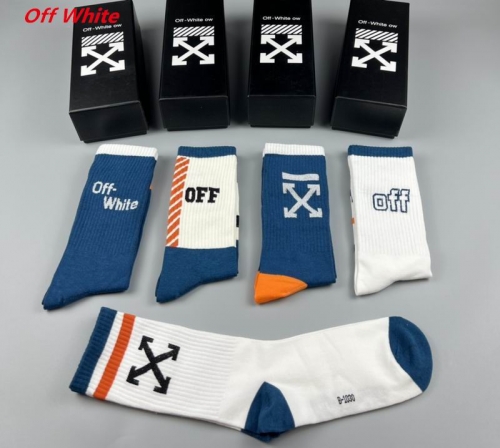 O.f.f.-W.h.i.t.e. Socks 1067 Men/Women