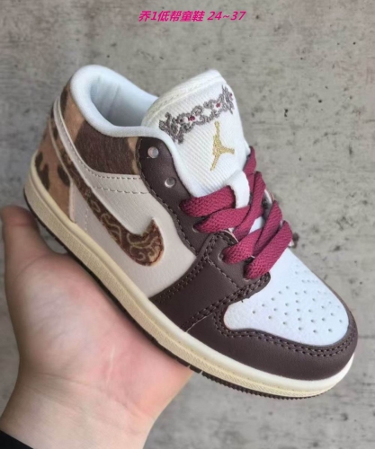 Jordan 1 Low Top Kids Shoes 6034 Child