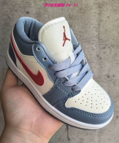 Jordan 1 Low Top Kids Shoes 6028 Child