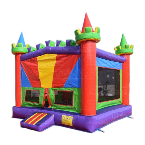 thick outdoor medieval bounce house commercial rainbow inflatable bouncey castle