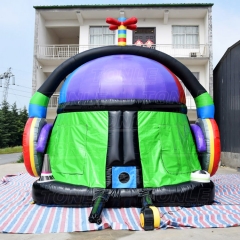 3D helmet headset inflatable disco dome bouncer DJ bounce house for dance party