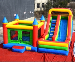 Most popular cheap inflatable jumping castle bounce house with slide combo for sale
