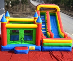 Most popular cheap inflatable jumping castle bounce house with slide combo for sale