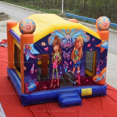 girl thing inflatable party castle disco dancing bounce house for girls party