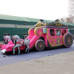 princess carriage bounce house w/ slide