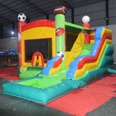 sport bounce castle w/ water slide