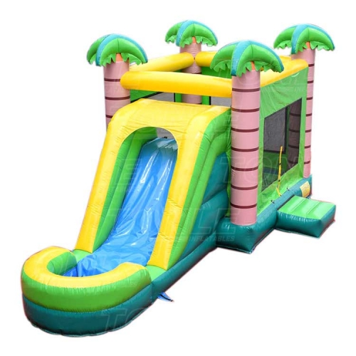 Inflatable Tropical bouncer w/ water slide