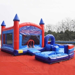 big inflatable bouncer jumper moonwalk moon bounce house jump castle with water slide combo